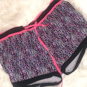 Fabletics Multicolor Athletic Shorts with Pink Trim